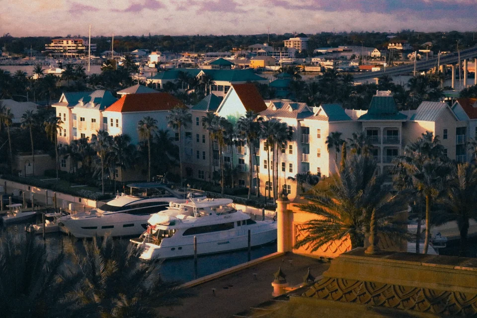 Yachts moored at a marina in Nassau